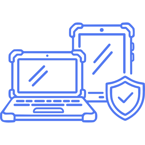 Icono de laptops y tablets de uso rudo